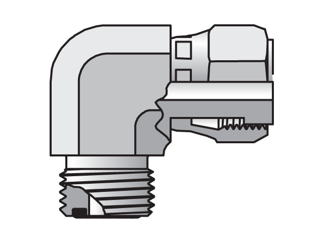 12 C6LO-SS Seal-Lok ORFS 90° Elbow C6LO