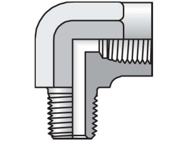 1 CD-SS Pipe & Port 90° Elbow CD