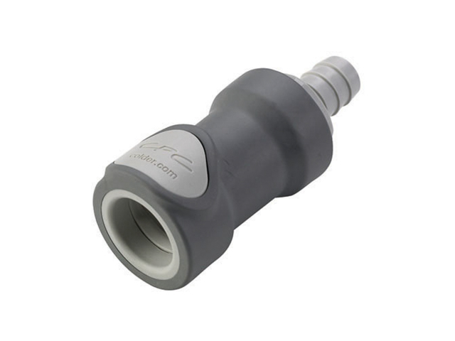 NS6D17008 CPC Colder Products NS6D17008 1/2 Hose Barb Valved In-Line Coupling Body