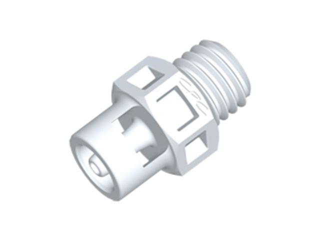 CPC Colder Products KS270 Straight Fitting 1/4-28 UNF X 1/16 HB Natural PVDF