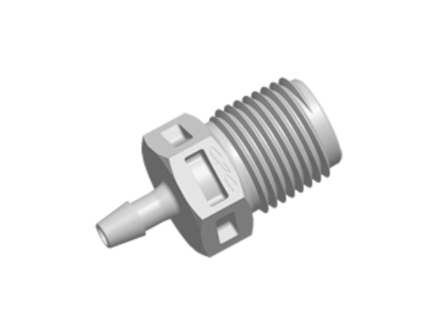 N4S3 CPC Colder Products N4S3 Straight Fitting 1/8 NPT X 3/32 HB Natural Polypropylene