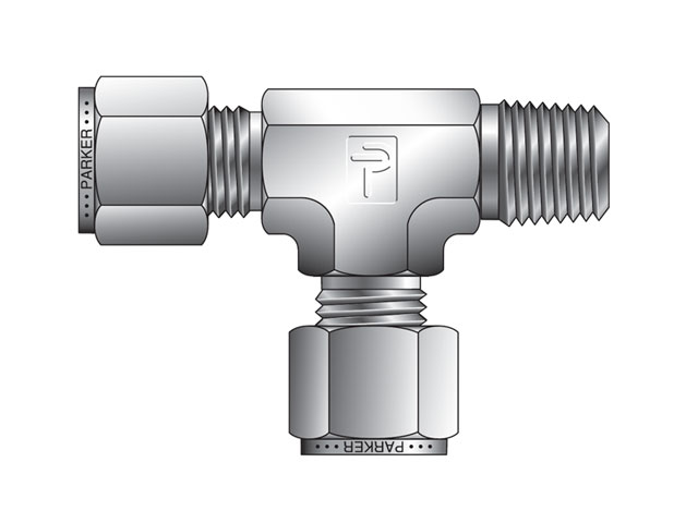 5-2-5 RBZ-B CPI Inch Tube NPT Male Tee - RBZ