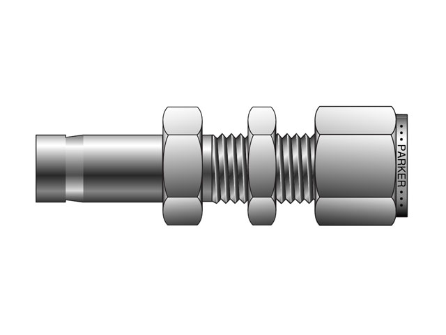 6-6 T2H2BZ-SS CPI Inch Tube Tube End Bulkhead Adapter - T2H2BZ