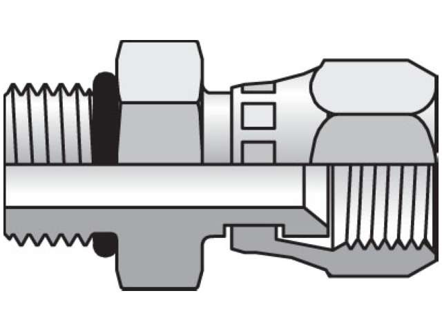 8-6 F65OX-S Triple-Lok 37° Straight Swivel F65OX