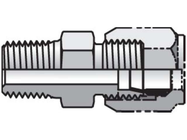 4-4 FBU-S W/SS FERRULE Ferulok Straight FBU