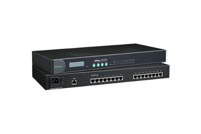 NPort 5630-16 Moxa NPort 5630-16 8 and 16-port RS-232/422/485 rackmount serial device servers