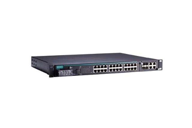 PT-7528-24TX-HV-HV Moxa PT-7528-24TX-HV-HV IEC 61850-3 28-port Layer 2 managed rackmount Ethernet switches