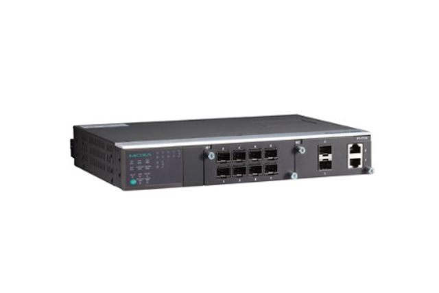 PT-7710-F-HV Moxa PT-7710-F-HV IEC 61850-3 8+2G-port Layer 2 Gigabit modular managed rackmount Ethernet switches