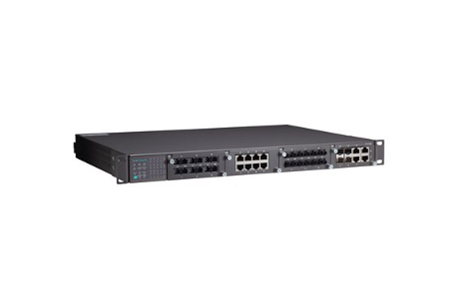 PT-7728-R-HV-HV Moxa PT-7728-R-HV-HV IEC 61850-3 24+4G-port Layer 2 Gigabit modular managed rackmount Ethernet switches