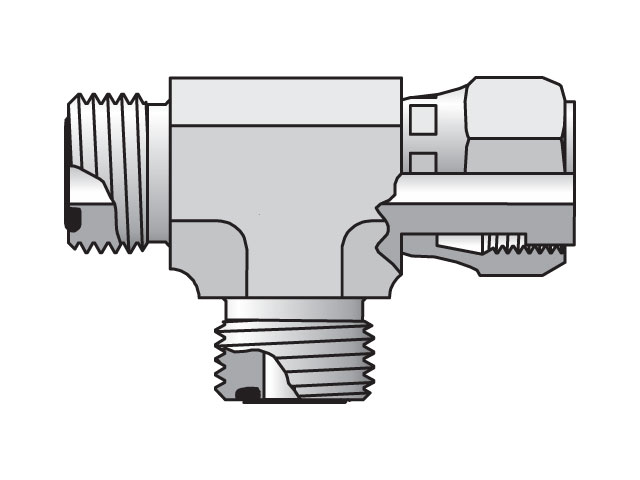 4R6MLOS Seal-Lok ORFS Tee R6MLO