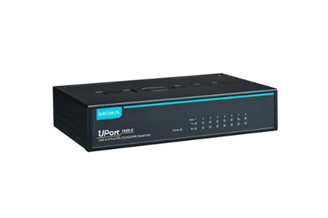 UPort 1650-8 Moxa UPort 1650-8 1 to 16-port RS-232, RS-422/485, and RS-232/422/485 USB-to-serial converters
