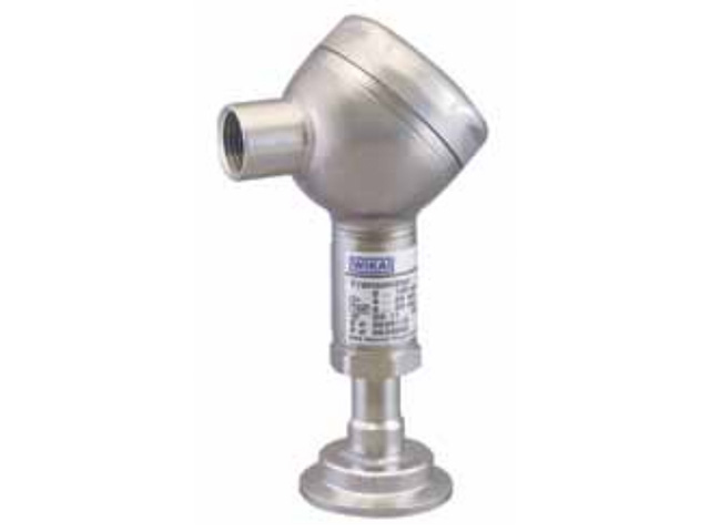 Wika 50236482 Sanitary 3A Pressure Transmitter NEMA 4X with Integral Junction Box Model F-20-3A 4-20MA, 2-wire DN 1-1/2 Inch Tri-Clamp® Internal Spring Clip Terminals
 Stainless Steel