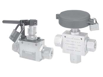 Autoclave Engineers 2-Way and 3-Way Handle Lockouts for Ball Valve - 2B and 3B