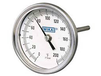 30025D006A4DF Wika 30025D006A4DF Bimetal Process Grade Thermometer Model TI.30 3 Inch Dial 0/250° F & -20/120° C 1/2 NPT Center Back Mount Stainless Steel Case