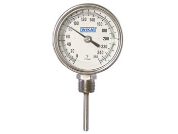 31025D006G2 Wika 31025D006G2 Bimetal Process Grade Thermometer Model TI.31 3 Inch Dial 0/250° F & -20/120° C 1/4 NPT Lower Mount Stainless Steel Case