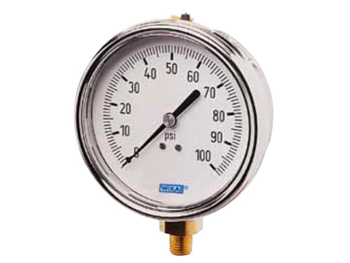 4258186 Wika 4258186 Industrial Dry Pressure Gauge Model 212.54 2-1/2 Dial 200 PSI 1/4 NPT Lower Mount Stainless Steel Case