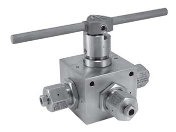Autoclave Engineers 4-Way Switching Ball Valve - 4BS6