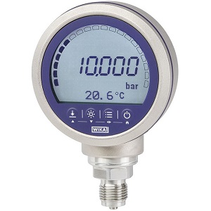 Wika 52817235 Digital Pressure Test Gauge Model CPG 1500 4 Inch Dial 300 PSI 1/4 NPT Lower Mount Stainless Steel Case