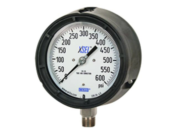 9793679 Wika 9793679 Industrial XSEL® Process Dry Pressure Gauge Model 232.34 4-1/2 Dial 10000 PSI 1/4 NPT Lower Mount Black Thermoplastic Case