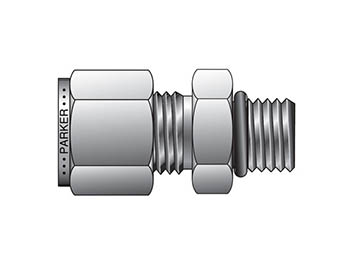 4M1SC4-316 A-LOK Inch Tube Male Connector to SAE Straight Thread - M1SC