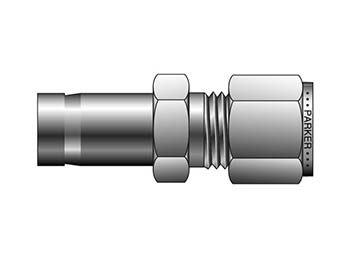 4TUR8-B Parker Instrumentation Tube Fitting - Straight Tube End Reducer for use with Inch Tubing 4TUR8-B A-LOK Inch Tube Tube End Reducer - TUR