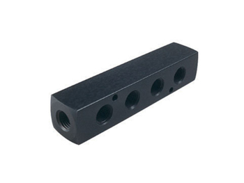 4M4 CPC Colder Products 4M4 1/4 NPT 4 Port Anodized Aluminum Manifold