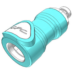CPC Colder Products NS4D1700206 1/8 Hose Barb Valved In-Line Coupling Body