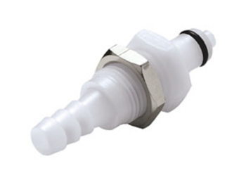 PMCD4202 CPC Colder Products PMCD4202 1/8 Hose Barb Valved Panel Mount Coupling Insert