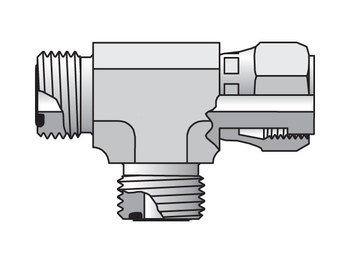 12R6MLOS Seal-Lok ORFS Tee R6MLO