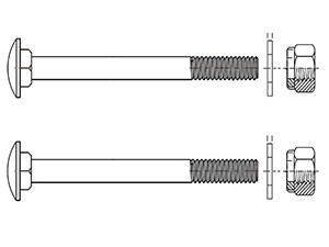 RK 11838 Racor Carraige Bolt Kit - RK 11838