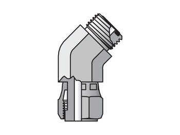 16 V6LO-S Seal-Lok ORFS 45° Elbow V6LO