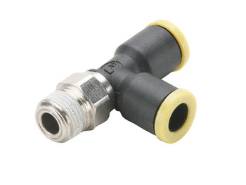 W371PLP-5/32-2 Parker Male Run Tee Swivel - Metric-BSPT Push-to-Connect Fitting W371PLP-5/32-2 Prestolok Composite W371PLP