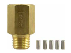 Wika 4201639 Piston Pressure Gauge Snubber Model 910.12.200 5000 PSI 1/4 NPTM X 1/4 NPTF Brass