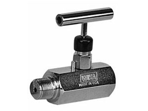 Wika 4339747 Block and Bleed Needle Valve Model 910.11.200 10000 PSI 1/4 NPTM X 1/4 NPTF T Handle Stainless Steel