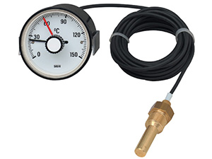 6450825 Wika 6450825 Expansion Thermometer With Micro Switch and Mechanical Temperature Regulator Model SC15 60mm Dial 0/300° C Panel Mounting Black Steel Case