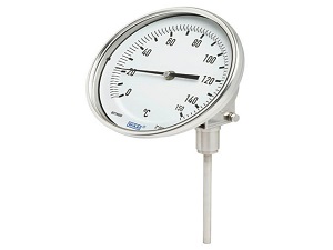 Wika 52960687 Bimetal Industrial Grade Thermometer Model TG53 5 Inch Dial 50/300° F & -40/100° C 1/2 NPT Lower Mount Stainless Steel Case